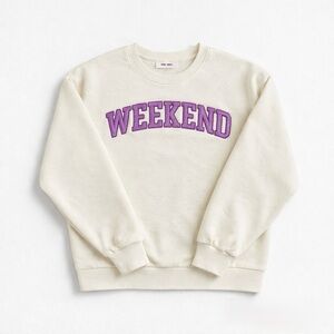 NWT Pink Rose White and Purple Weekend Sweater Size Small